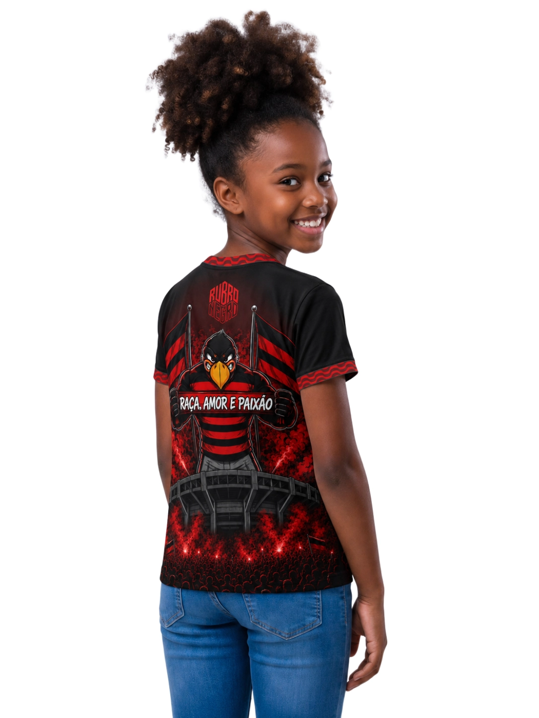 Camisa Rubro Negro Torcedor Infantil Unissex - Branco