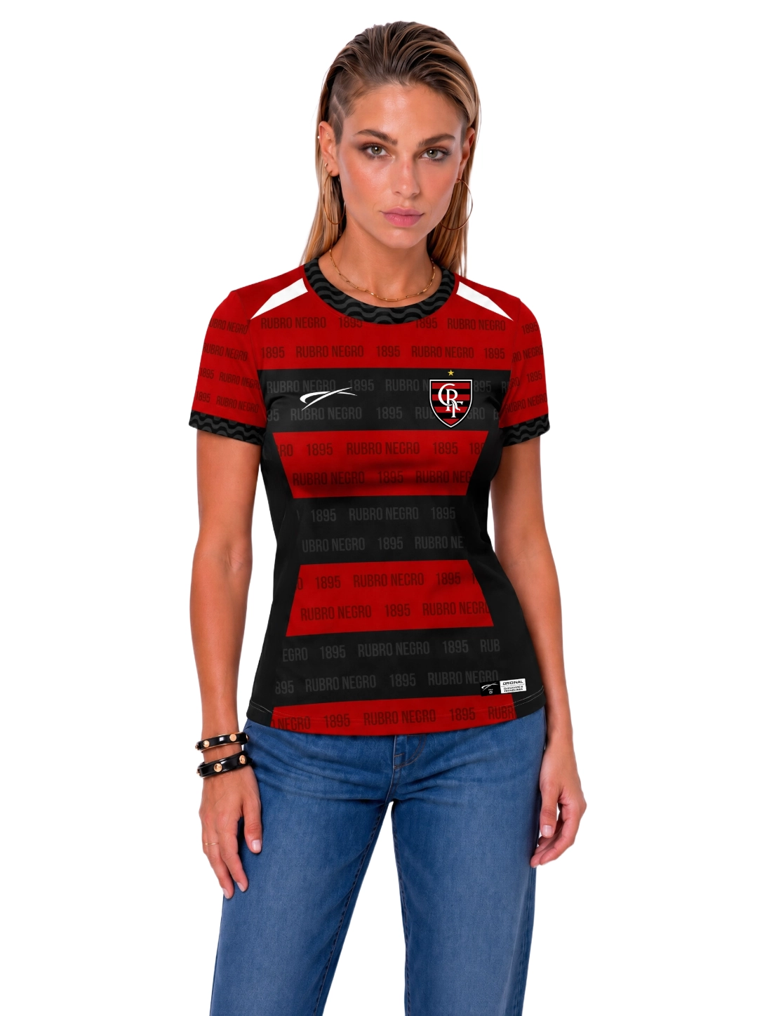 Camisa Jogador Unissex Rubro Negro - Branco