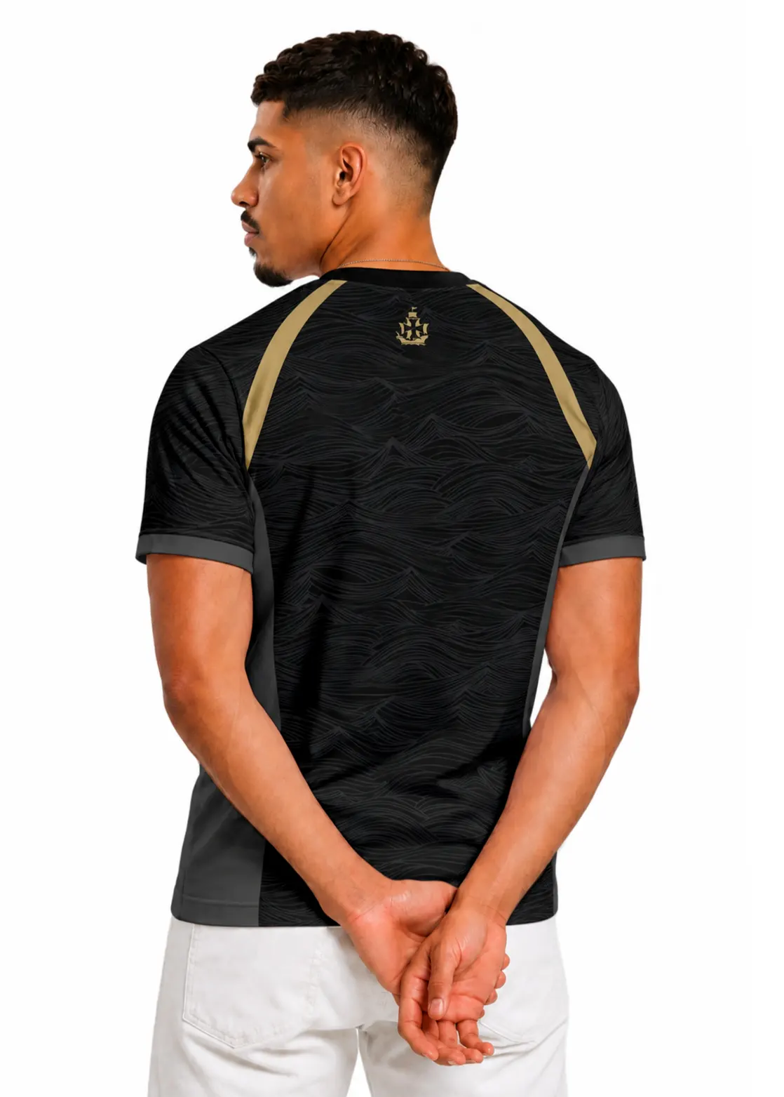 Camisa Casual Unissex Vasco da Gama - Escura - Branco