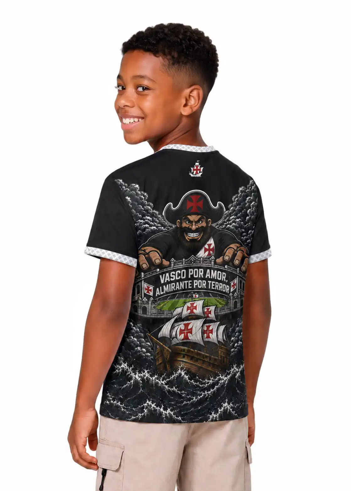 Camisa Infantil Torcedor Unissex Vasco da Gama - Branco