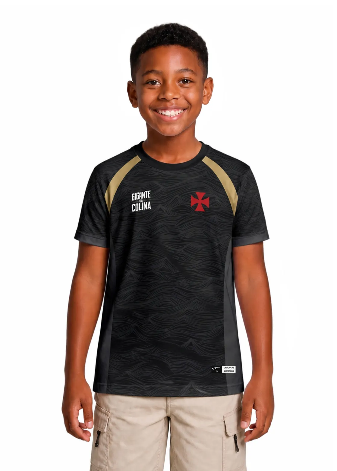 Camisa Infantil Casual Unissex Vasco da Gama - Escura
