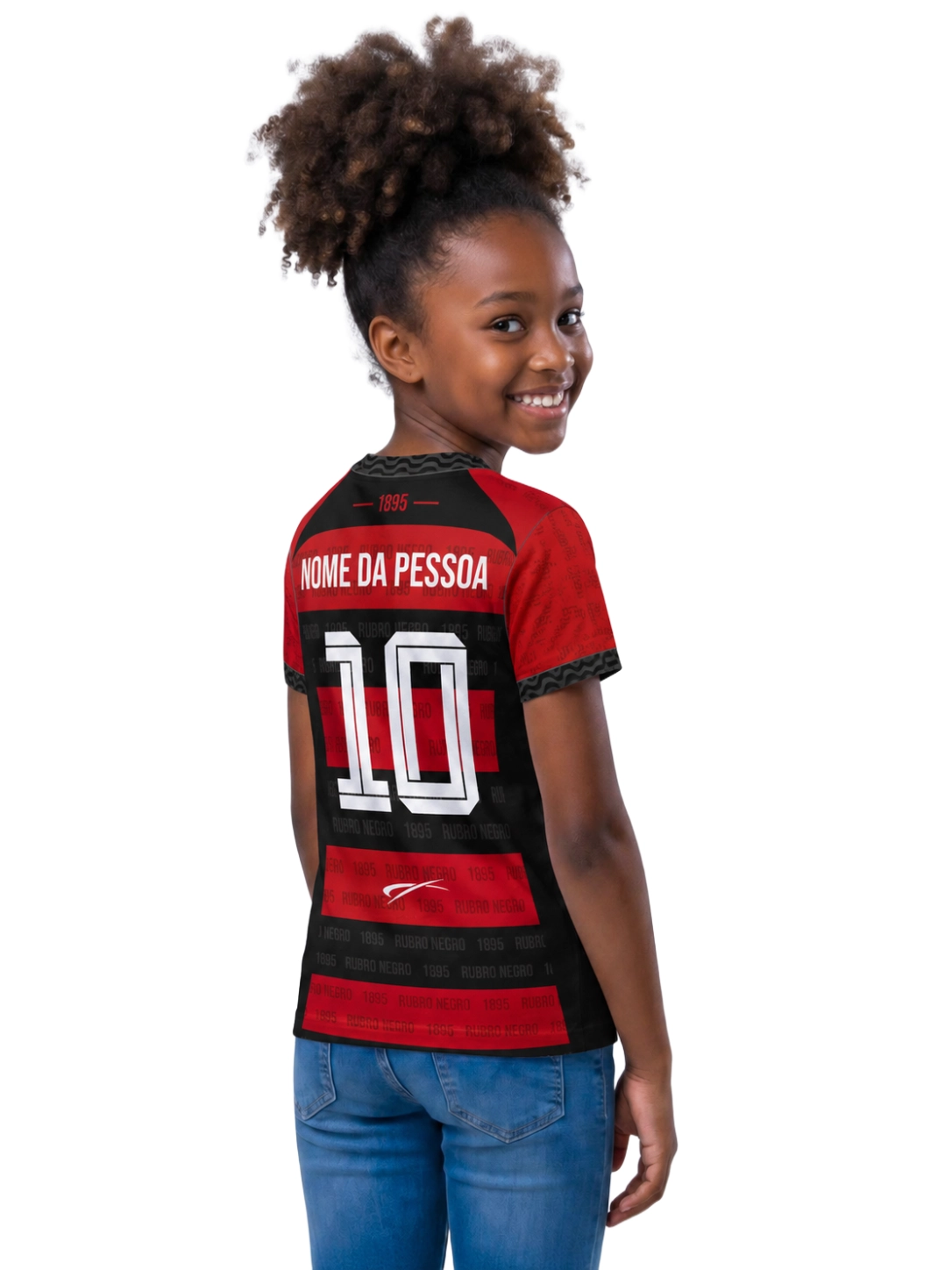 Camisa Rubro Negro Jogador Infantil Unissex - Branco