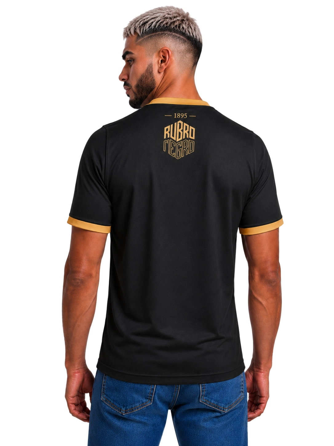 Camisa Casual Unissex Rubro Negro - Branco