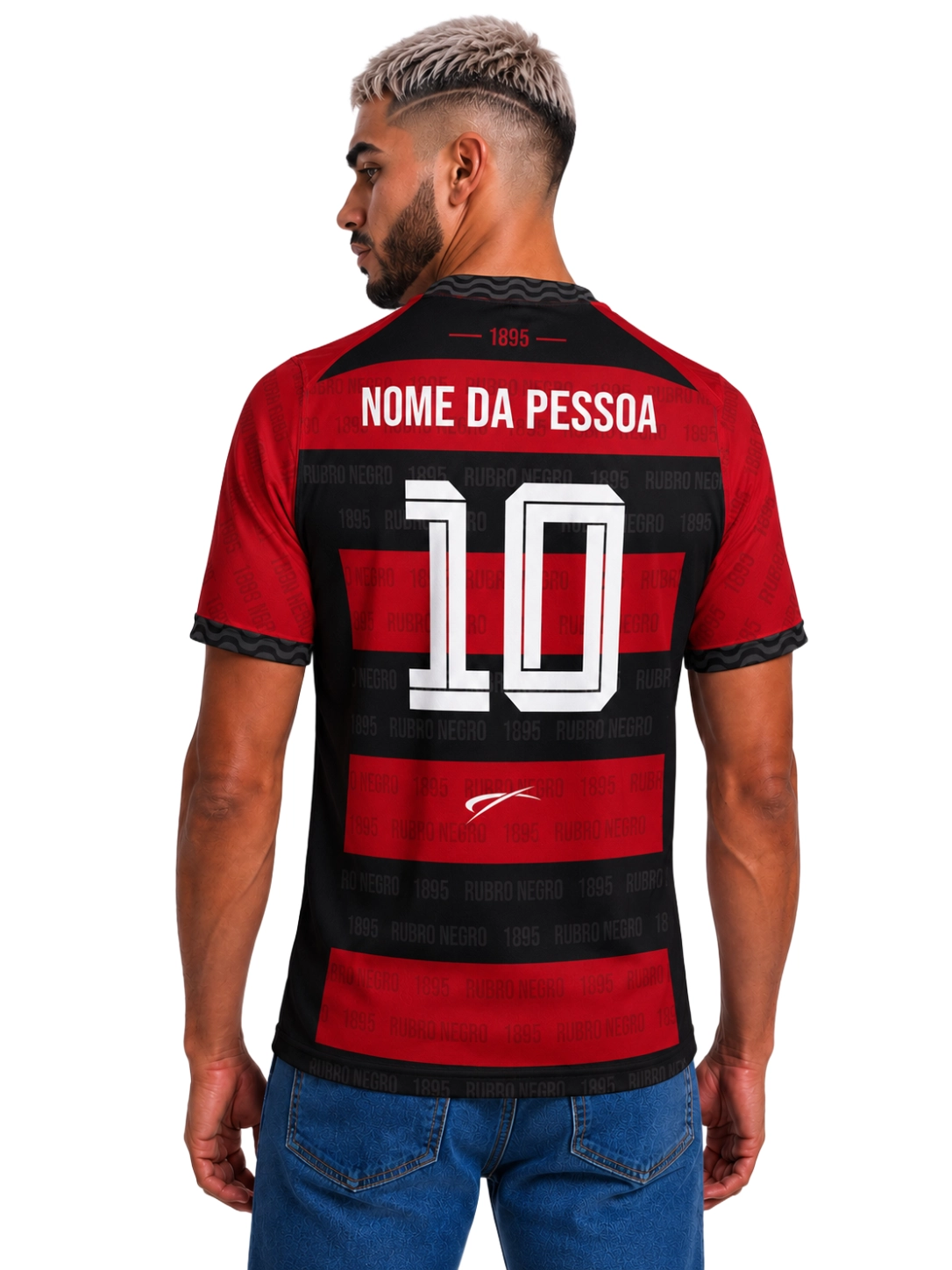 Camisa Jogador Unissex Rubro Negro - Branco