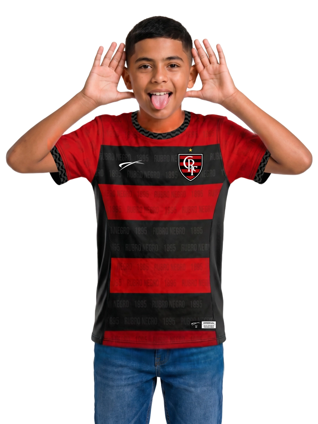 Camisa Rubro Negro Jogador Infantil Unissex