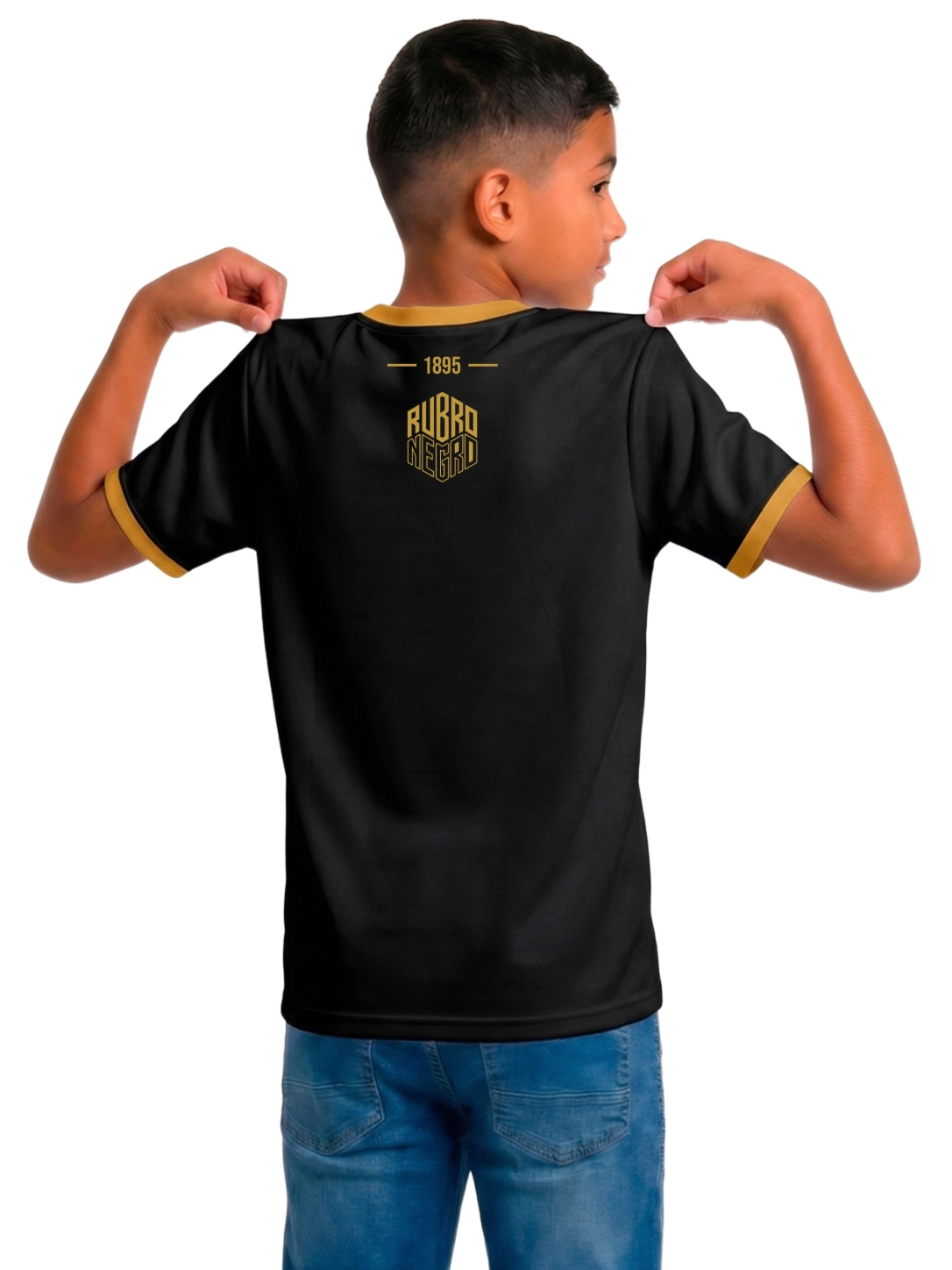 Camisa Infantil Rubro Negro Casual - Branco