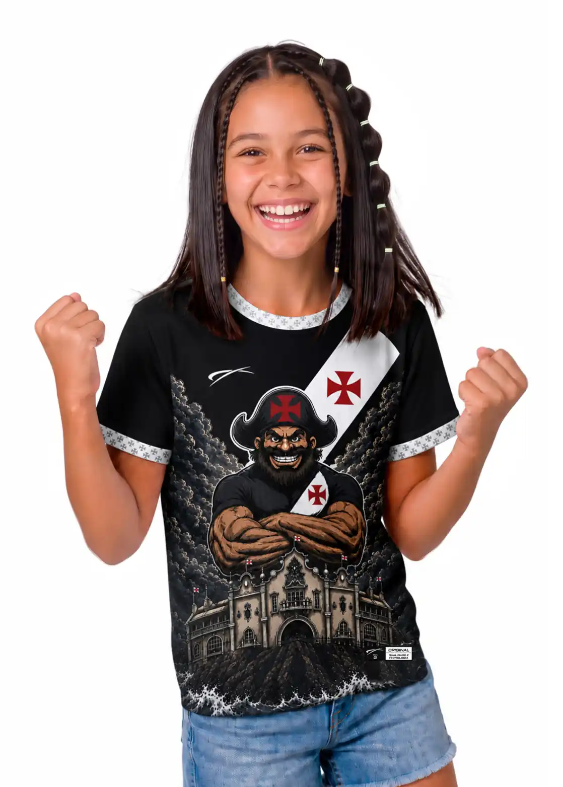 Camisa Infantil Torcedor Unissex Vasco da Gama - Branco