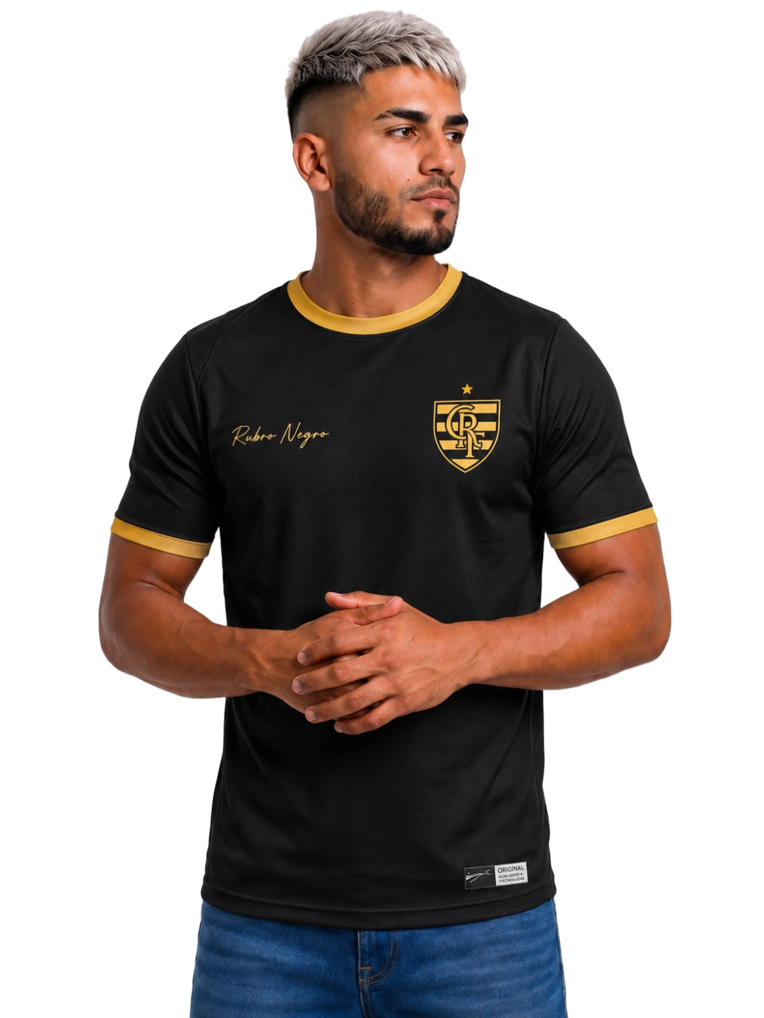 Camisa Casual Unissex Rubro Negro