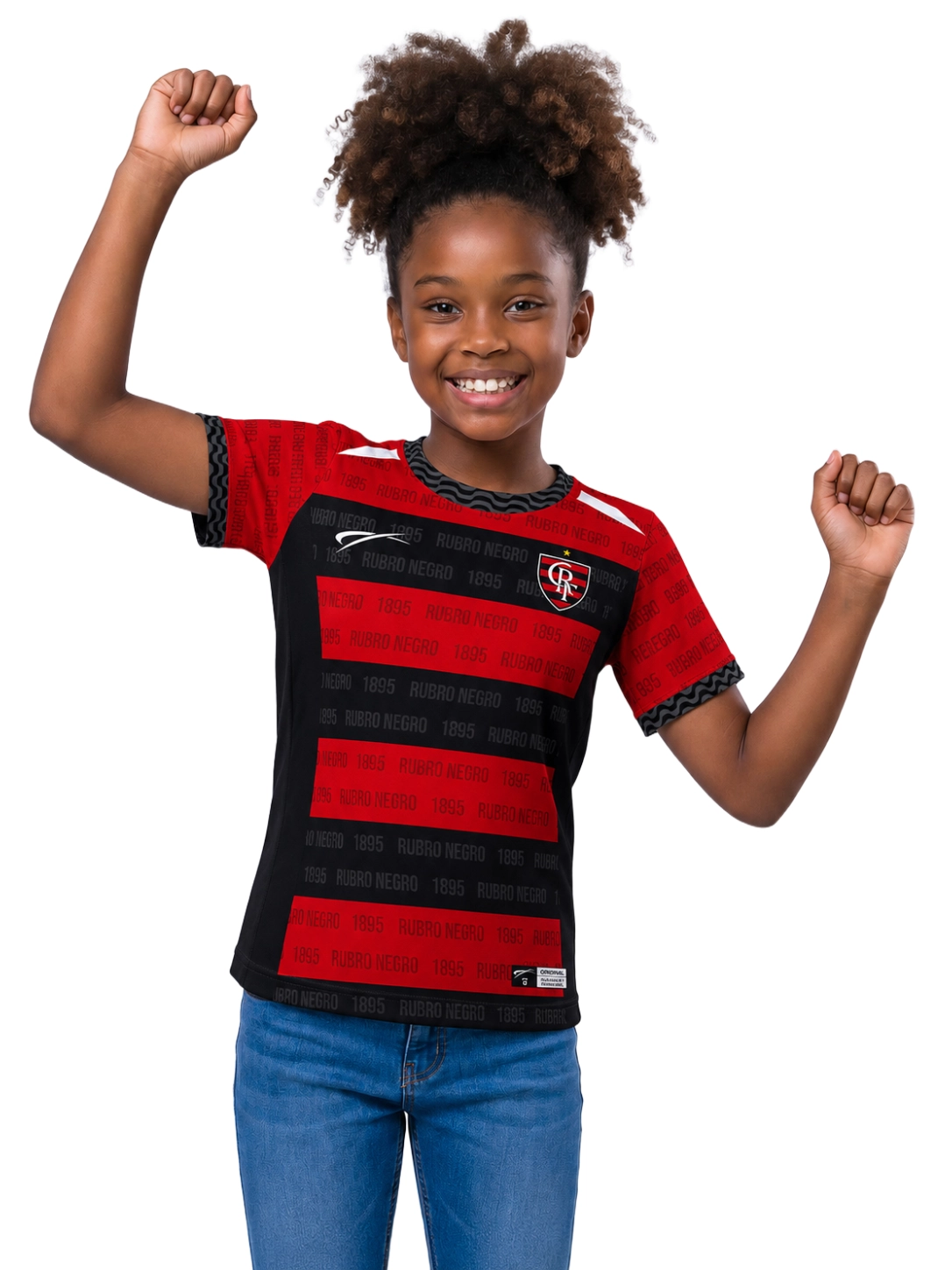 Camisa Rubro Negro Jogador Infantil Unissex - Branco