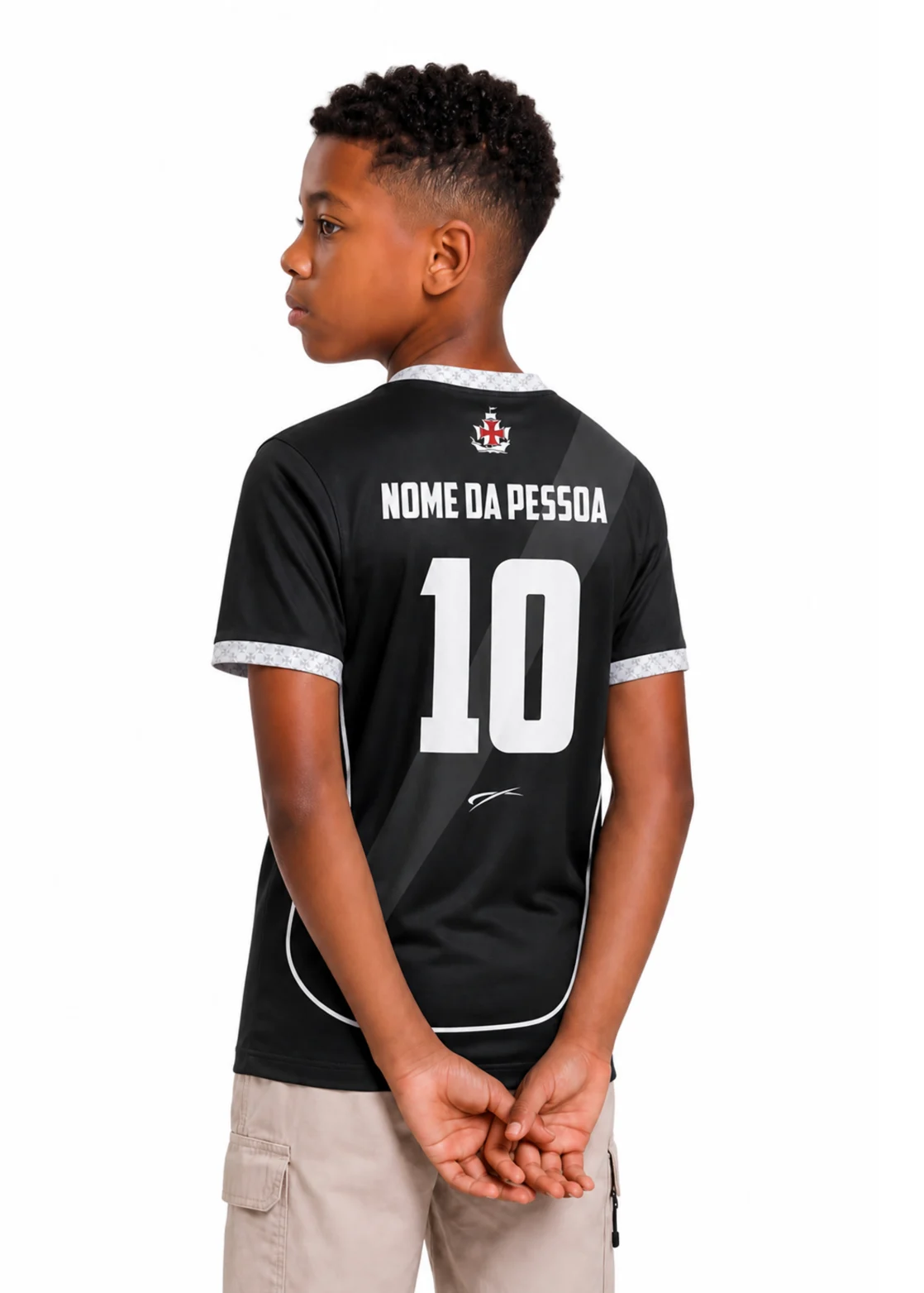 Camisa Infantil Jogador Unissex Vasco da Gama - Branco