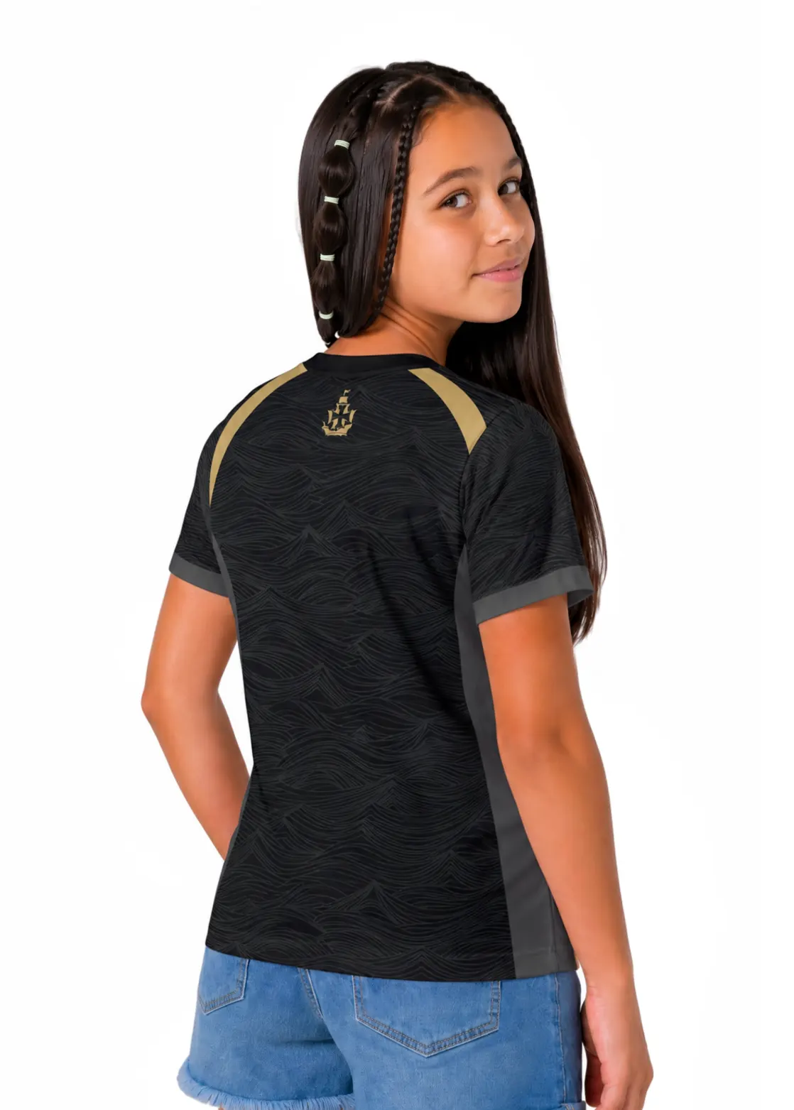 Camisa Infantil Casual Unissex Vasco da Gama - Escura - Branco