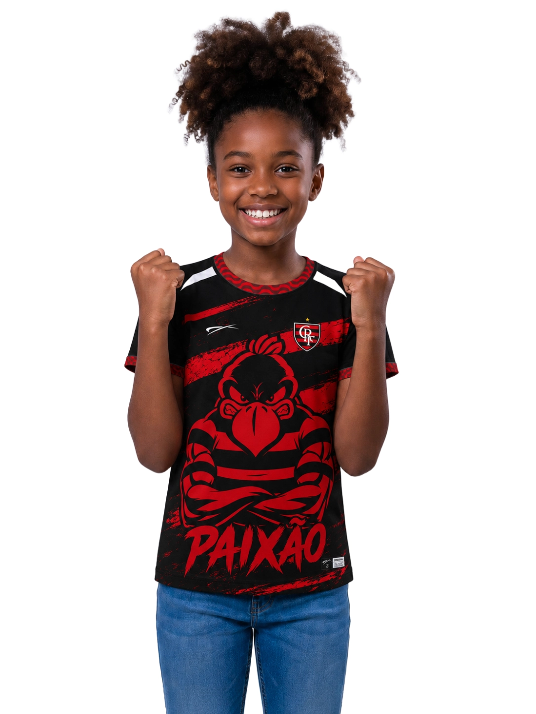 Camisa Rubro Negro Torcedor Infantil Unissex - Branco