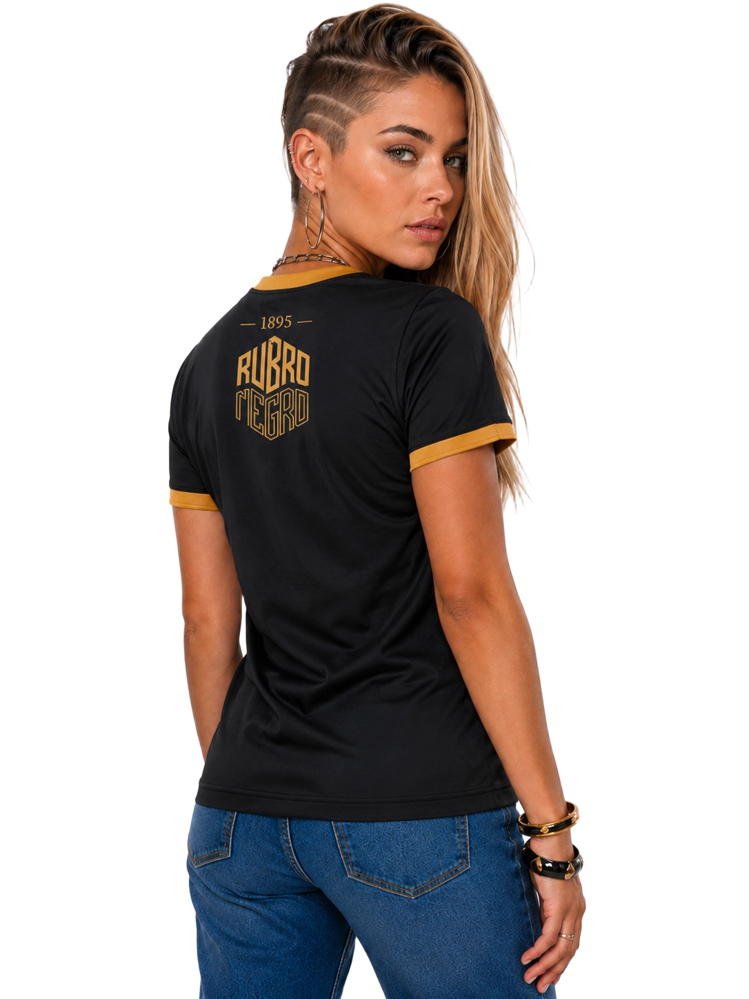 Camisa Casual Unissex Rubro Negro - Branco