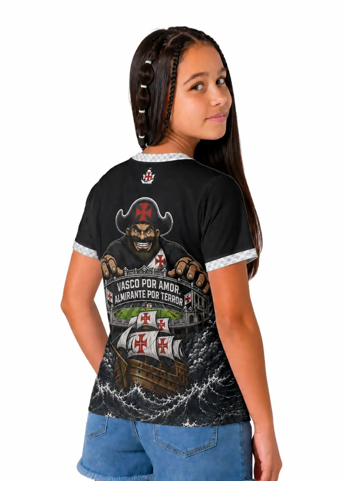 Camisa Infantil Torcedor Unissex Vasco da Gama - Branco