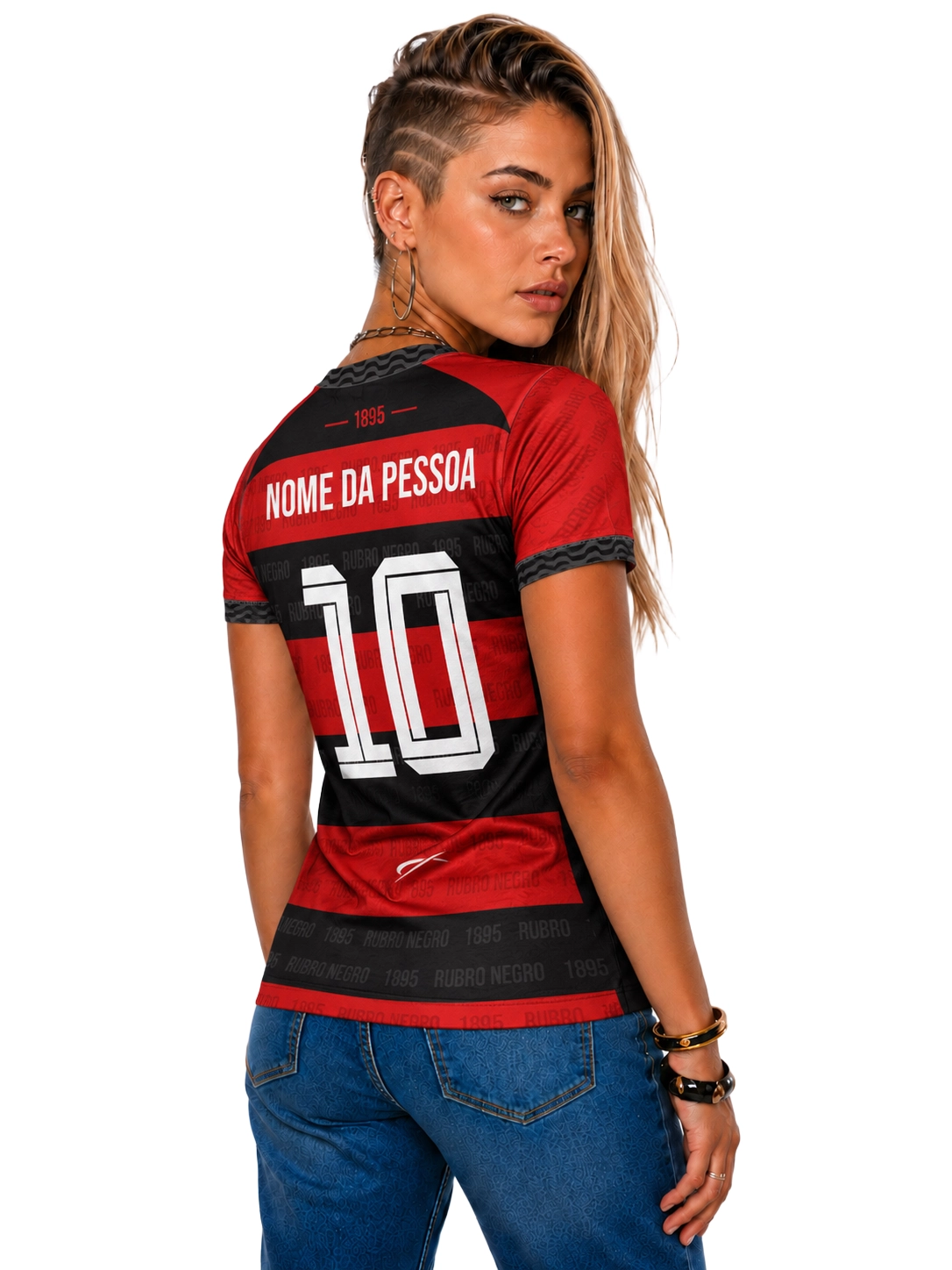 Camisa Jogador Unissex Rubro Negro - Branco